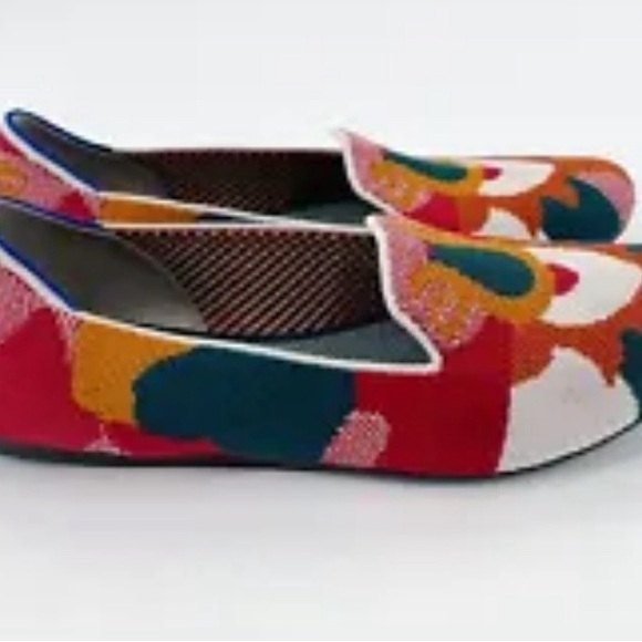 Rothy's Moroccan Print Amber Loafers Shoes RARE Retired Flats Colorful 9 W Euc - Picture 4 of 7